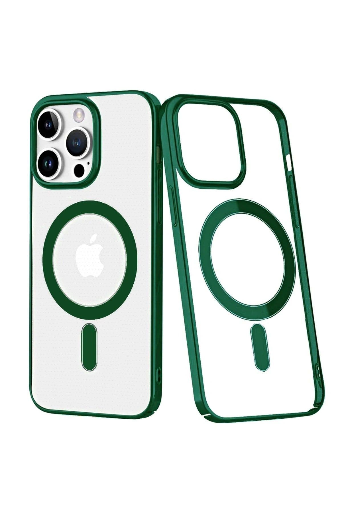 Mey İthalat® iPhone 14 Pro Max Kılıf Element Magneticsafe Sert Kapak - Köknar Yeşili
