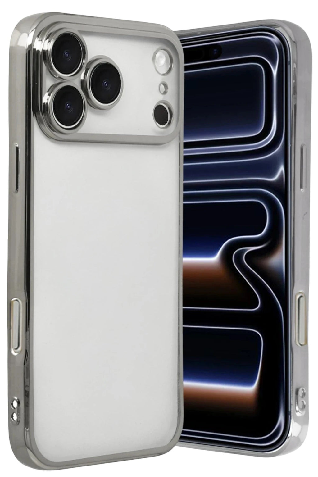 Mey İthalat® iPhone 17 Pro Lensli Silikon - Gümüş