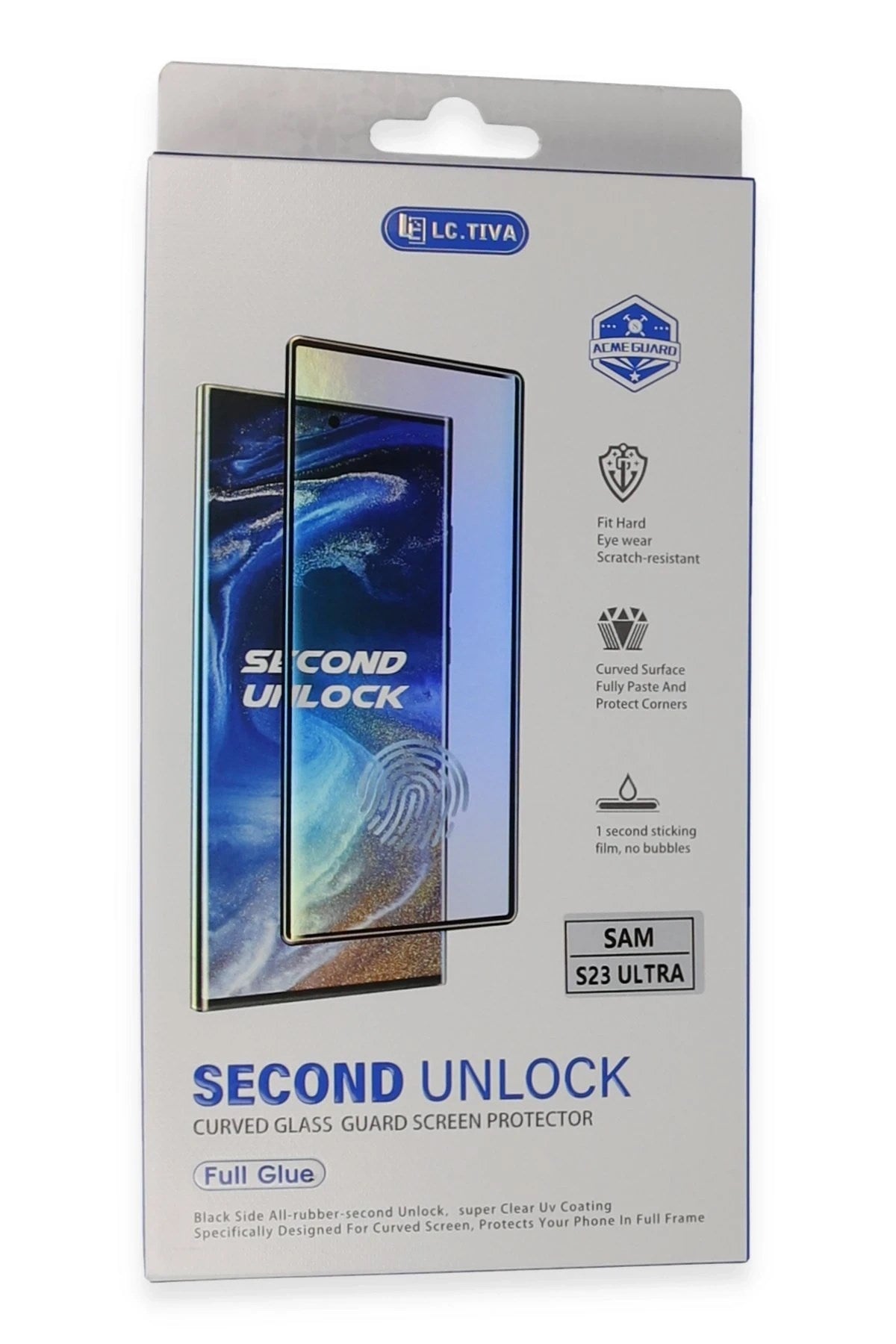 Mey İthalat® Samsung Galaxy S23 Ultra Durable Full Glue Curved Cam