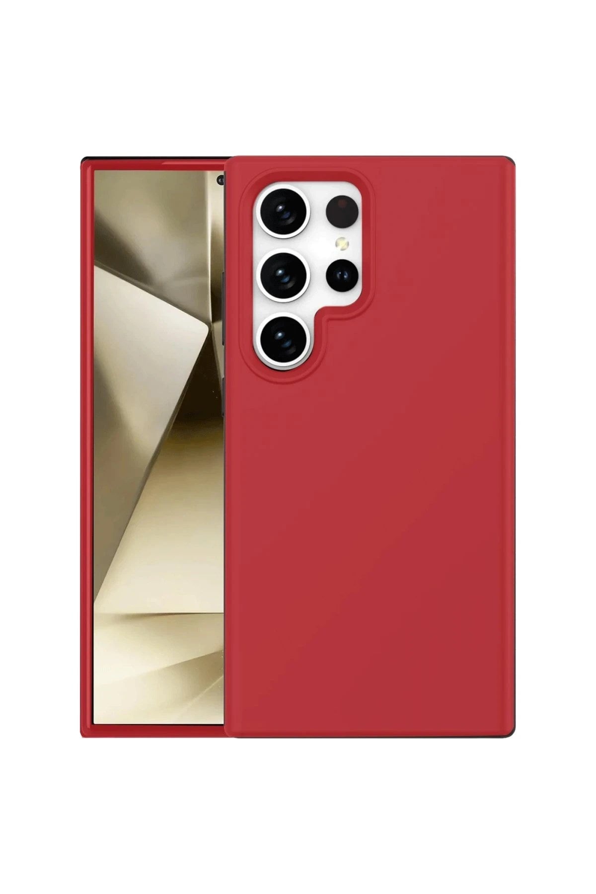 Mey İthalat® Samsung Galaxy S24 Ultra Kılıf First Silikon - Kırmızı