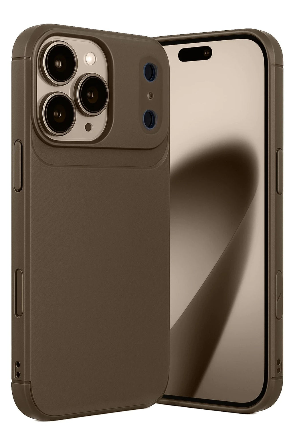 Mey İthalat® iPhone 17 Pro Max Auto Focus Karbon Kapak - Kahverengi
