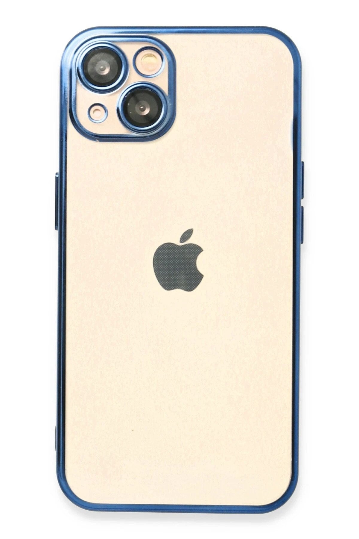 Mey İthalat® iPhone 13 Kılıf Lensli Silikon - Açık Mavi