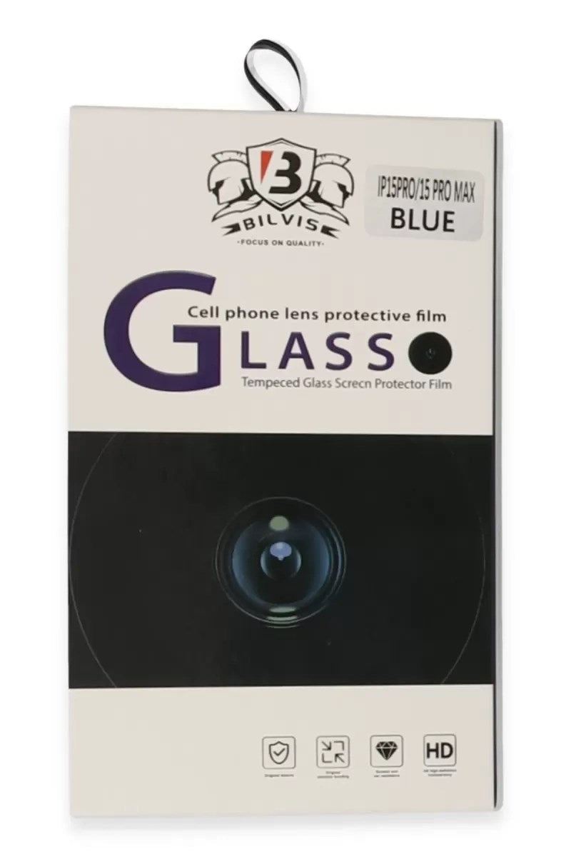 Mey İthalat® iPhone 15 Pro Max Bilvis Titan Kamera Lens - Lacivert