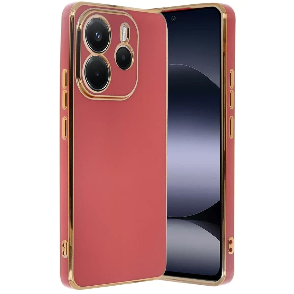Mey İthalat® Redmi Note 14 4G Kılıf Volet Silikon - Kırmızı