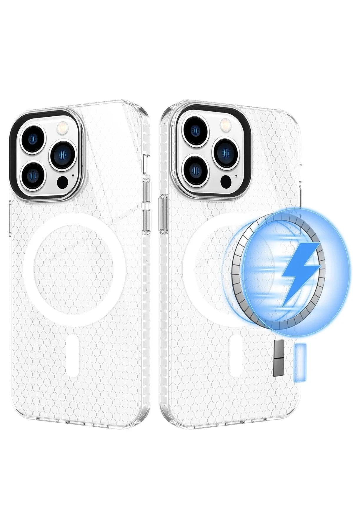 Mey İthalat® iPhone 13 Pro Kılıf Beta Magneticsafe Silikon - Şeffaf