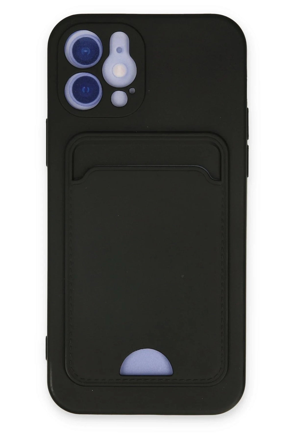 Mey İthalat® iPhone 12 Kılıf Kelvin Kartvizitli Silikon - Siyah