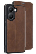Mey İthalat® Poco X7 Pro Kılıf Flip Cover - Taba
