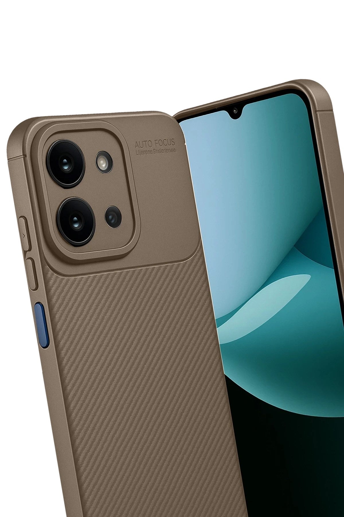 Mey İthalat® Redmi 15C 4G Auto Focus Karbon Kapak - Kahverengi