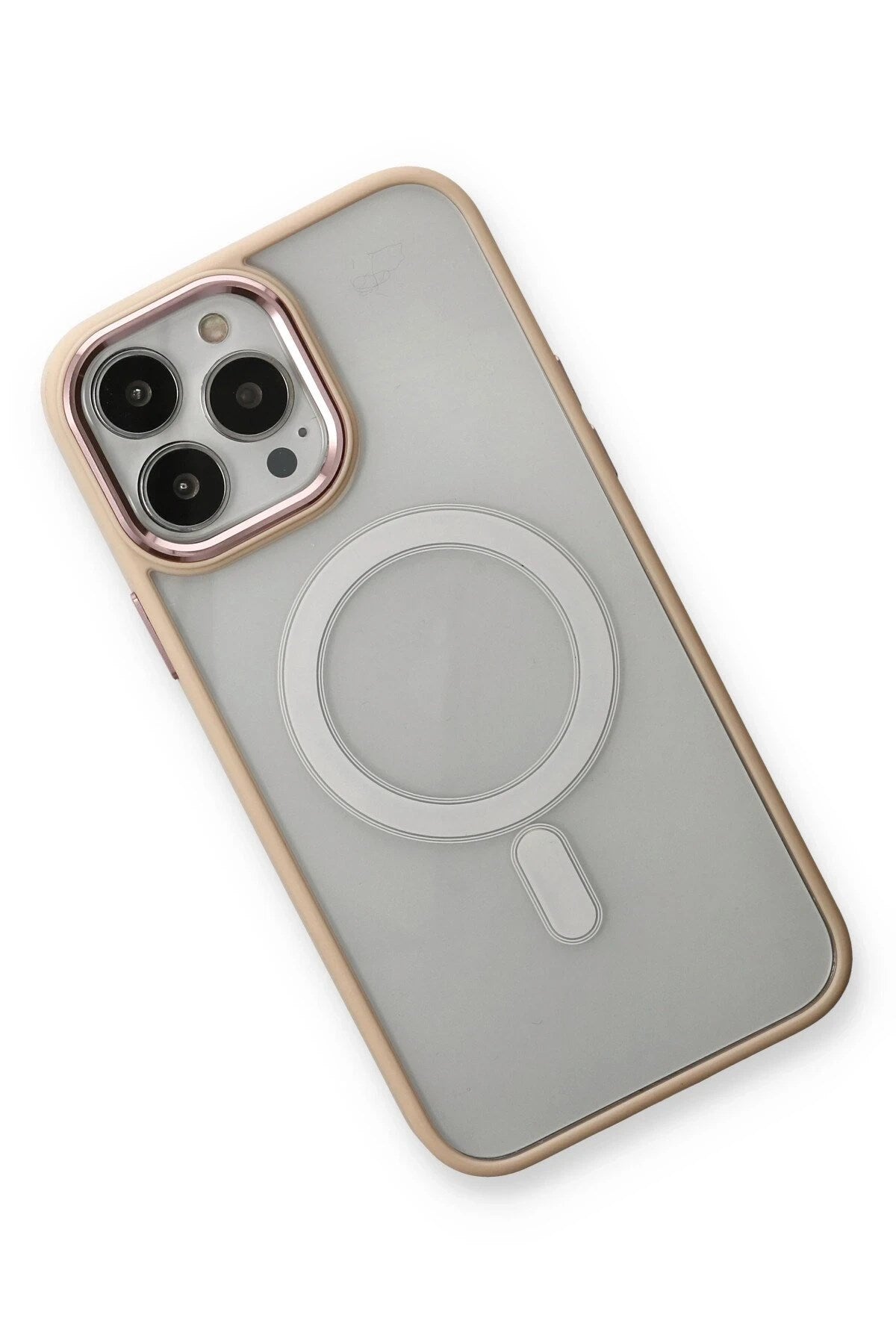 Mey İthalat® iPhone 13 Pro Kılıf Room Magneticsafe Silikon - Pudra