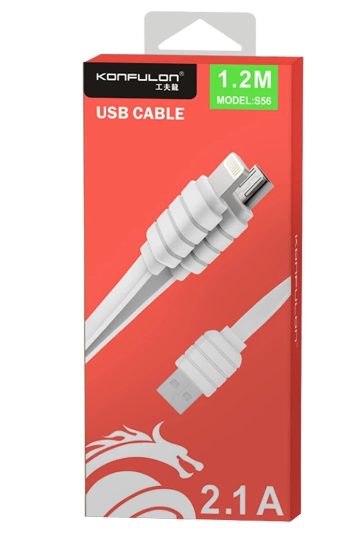 Mey İthalat® S56 2in1 (Lightning-Micro USB) Kablo 1.2M 2.1A