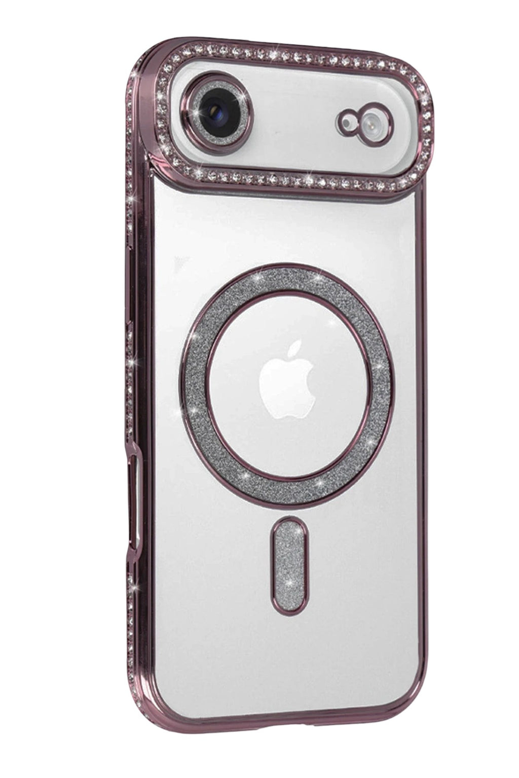 Mey İthalat® iPhone 17 Air Joke Simli Magneticsafe Kılıf - Pembe