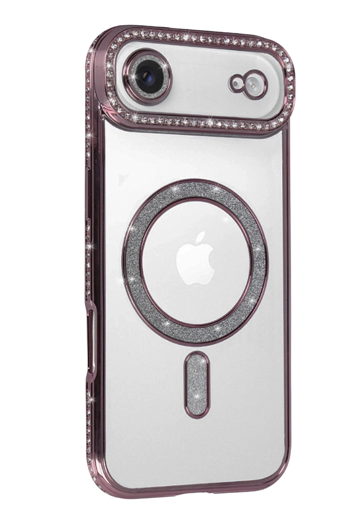 Mey İthalat® iPhone 17 Air Joke Simli Magneticsafe Kılıf - Pembe