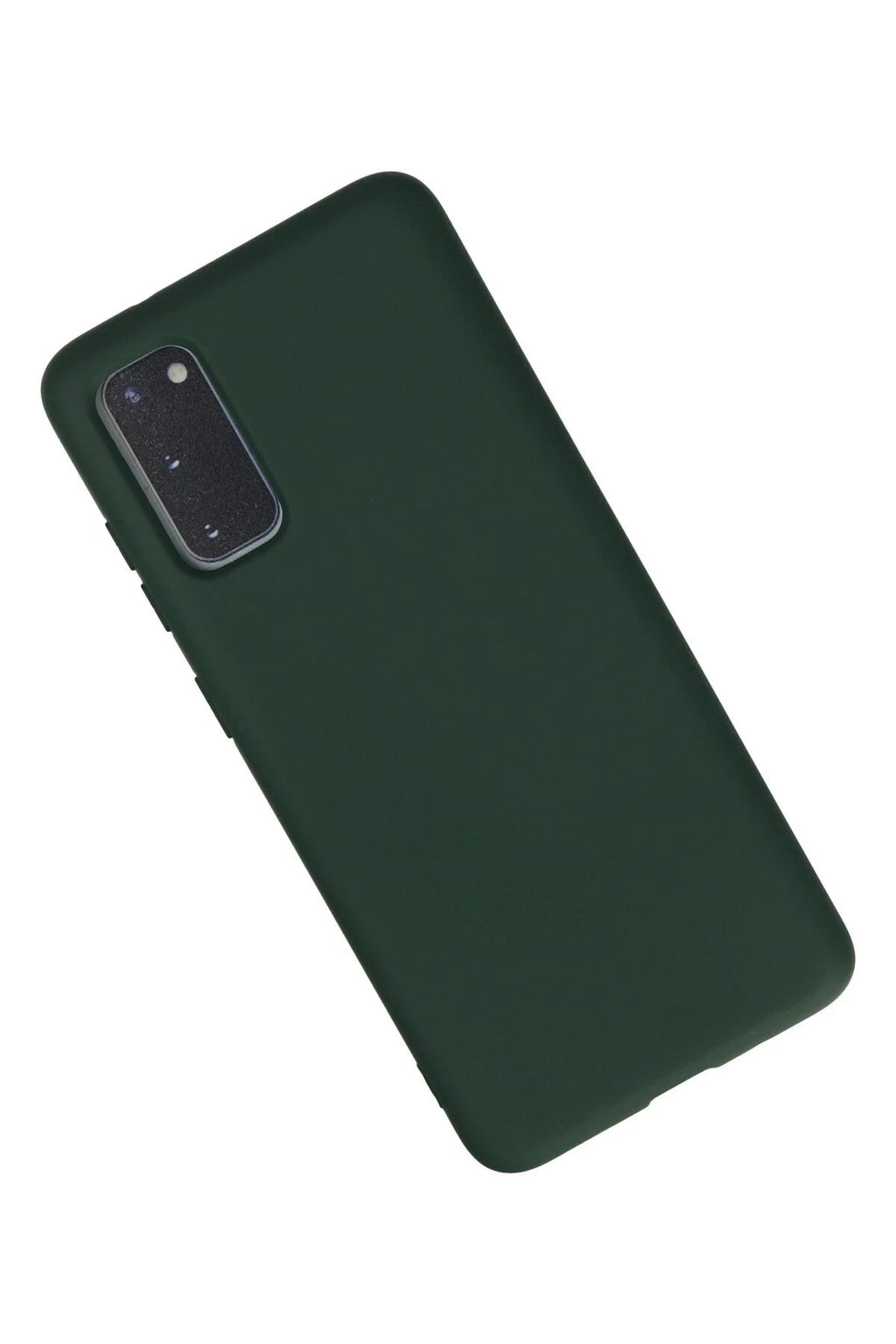 Mey İthalat® Samsung Galaxy S20 Kılıf Nano içi Kadife Silikon - Koyu Yeşil