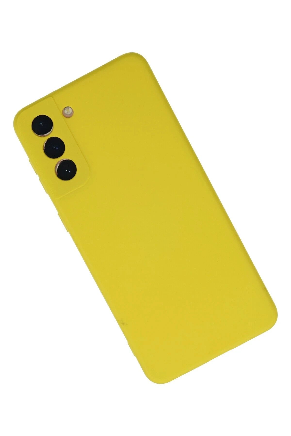 Mey İthalat® Samsung Galaxy S21 Plus Kılıf Nano içi Kadife Silikon - Sarı