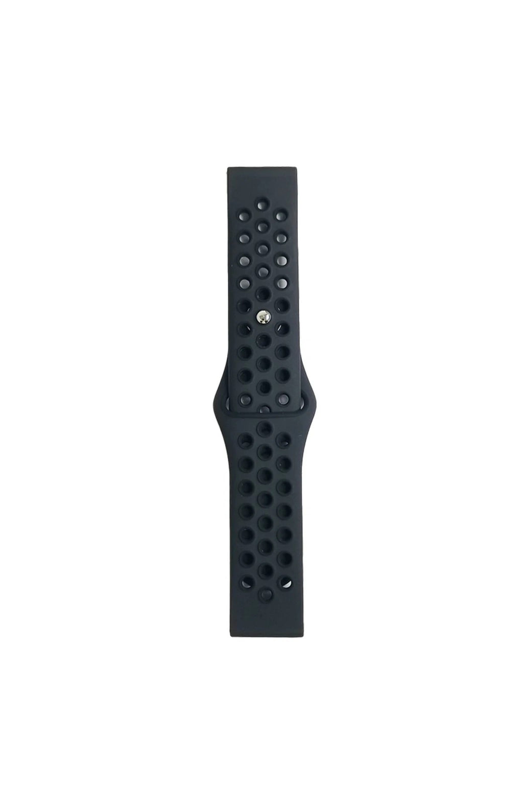 Mey İthalat® Watch 20mm Spor Delikli Kordon - Siyah-Füme