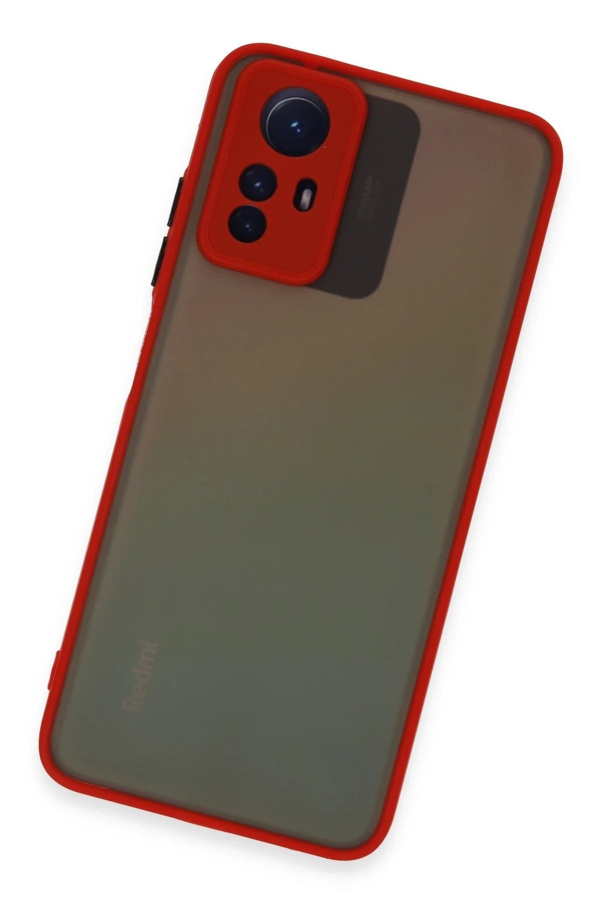 Mey İthalat® Redmi Note 12S Kılıf Montreal Silikon Kapak - Kırmızı