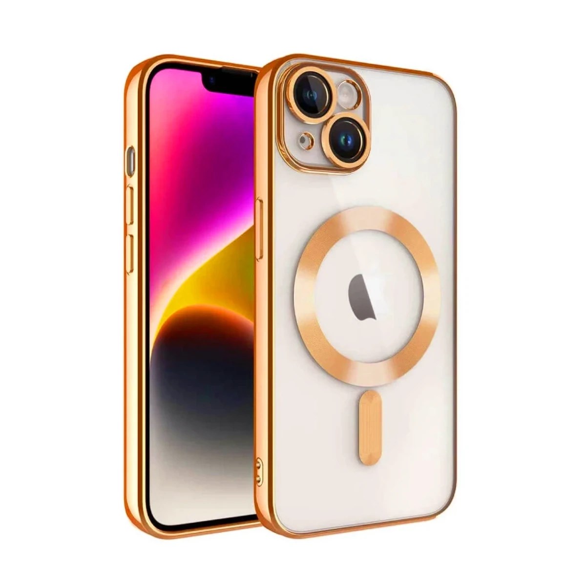 Mey İthalat® iPhone 13 Kılıf Kross Magneticsafe Kapak - Turuncu