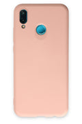 Mey İthalat® Huawei P20 Lite Kılıf Nano içi Kadife Silikon - Pudra