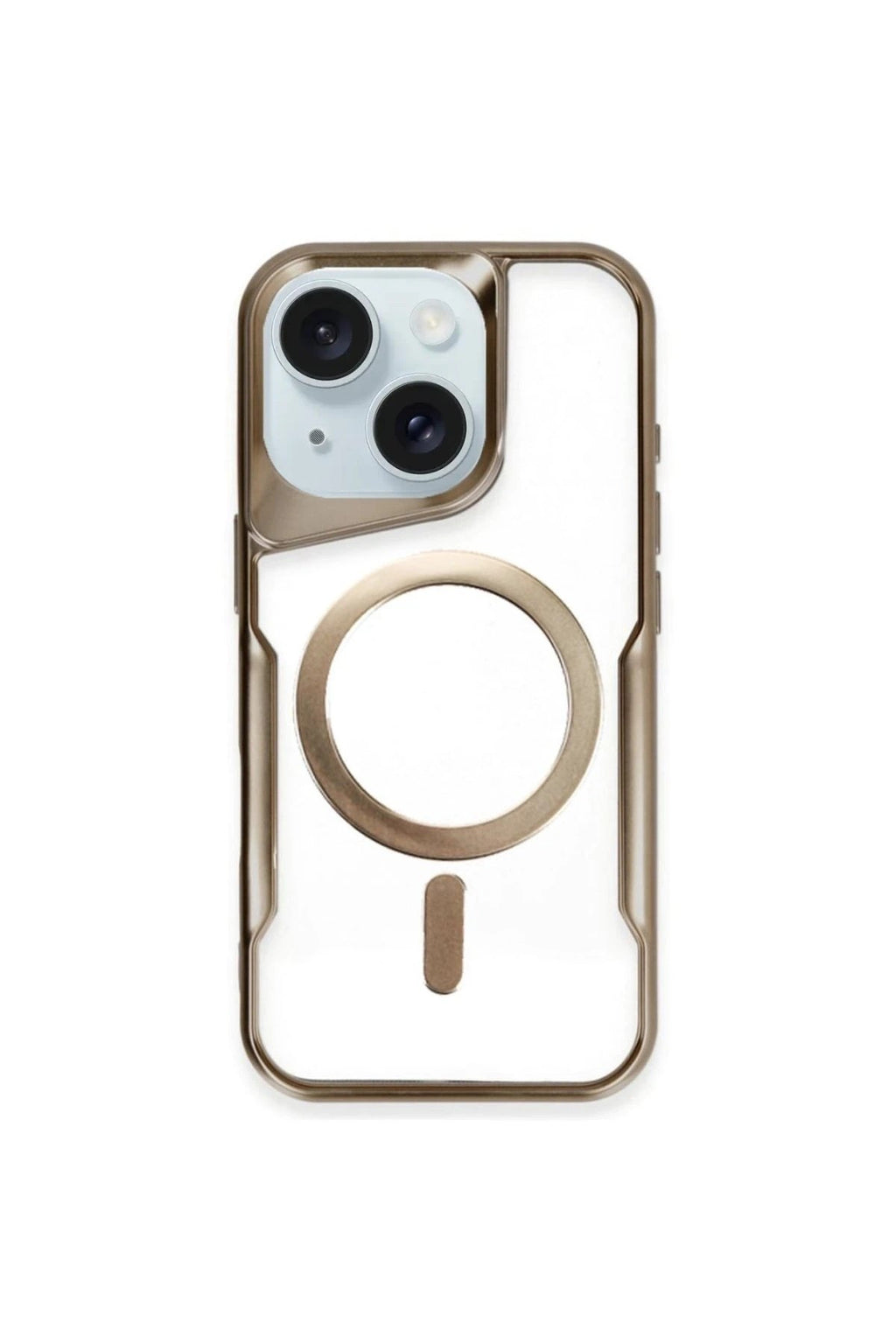 Mey İthalat® iPhone 15 Plus Kılıf Boyi Magsafe Silikon Kapak - Kahverengi