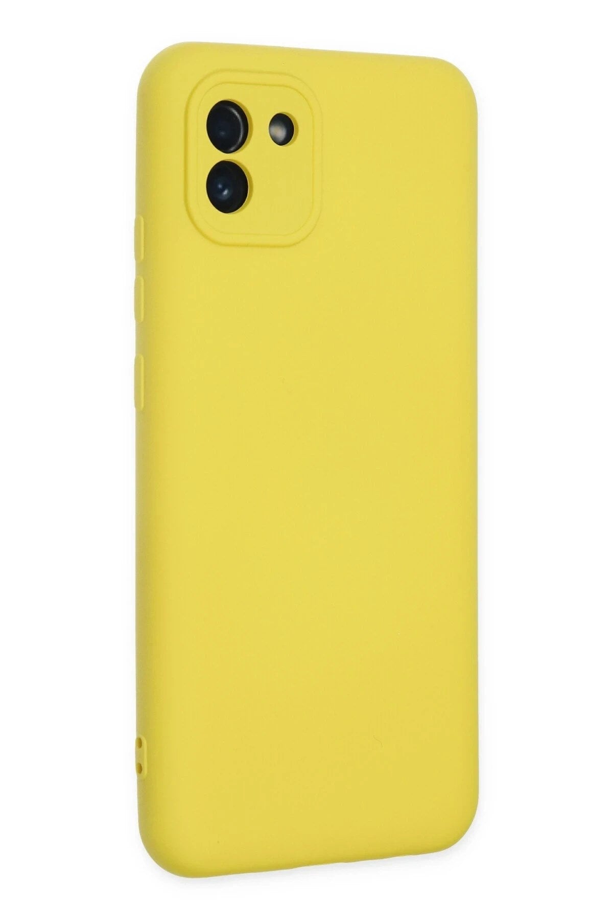 Mey İthalat® Samsung Galaxy A03 Kılıf Nano içi Kadife Silikon - Sarı