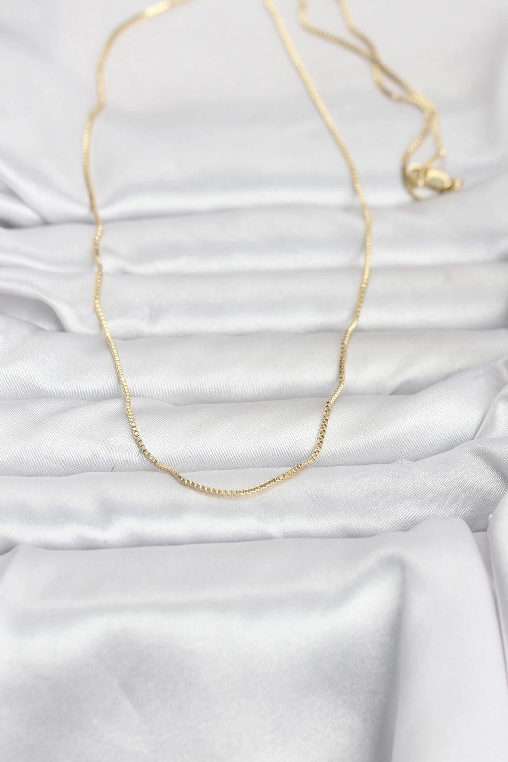 Mey İthalat® CM 14K Gold Renk İnce Kare Zincirli Model 60 cm Kadın Kolye