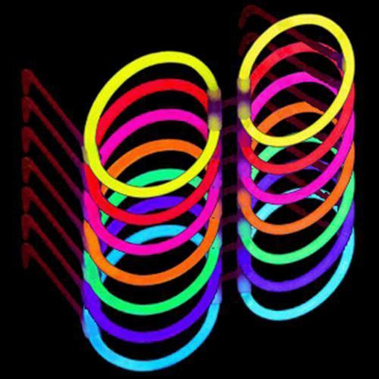 Mey İthalat® Glow Parti Gözlüğü Glow Partisi Yuvarlak Şekilli Fosforlu Gözlük 6 Adet