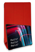 Mey İthalat® iPad 4 9.7 Kılıf Tablet Smart Kılıf - Kırmızı