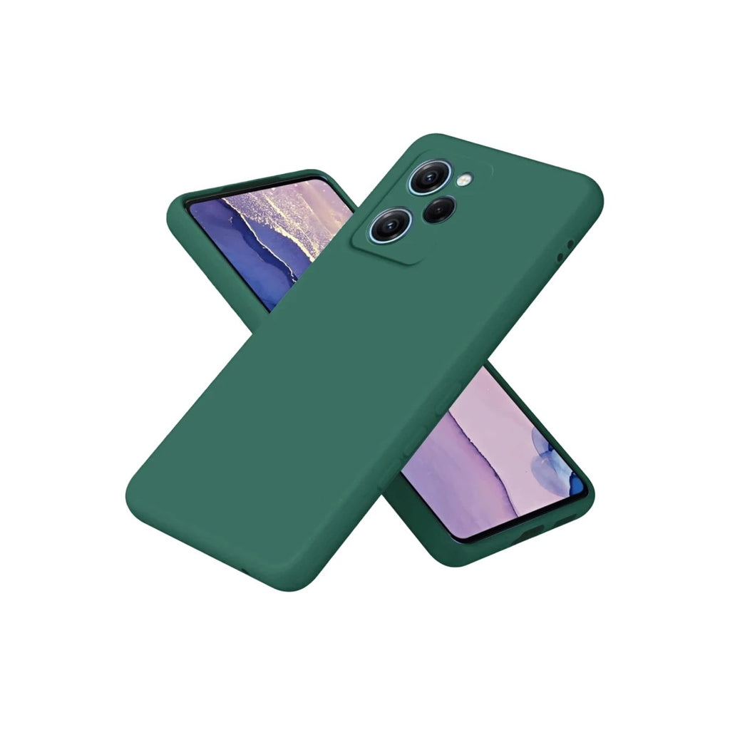 Mey İthalat® Poco X5 Pro 5G Nano içi Kadife Silikon - Koyu Yeşil