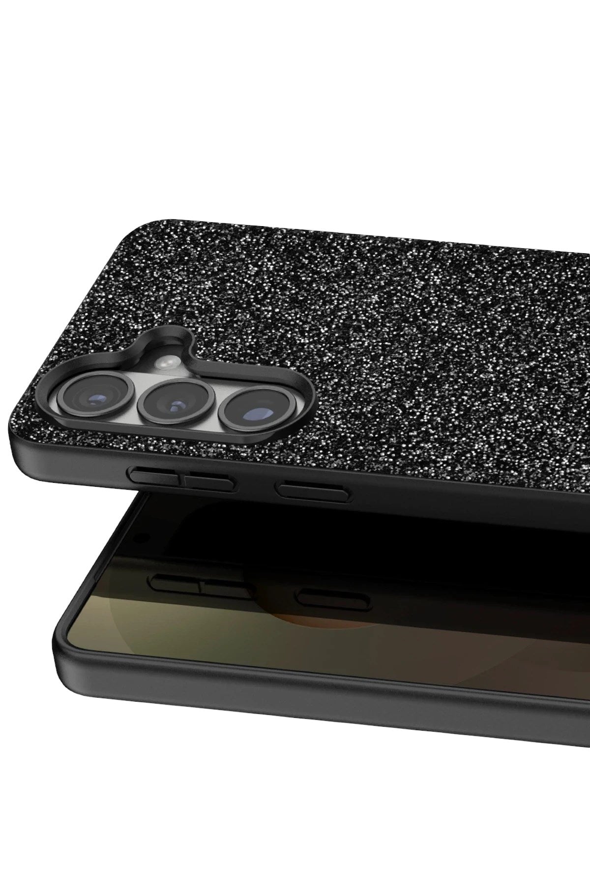 Mey İthalat® Samsung Galaxy S26 Bright Simli Kapak - Siyah