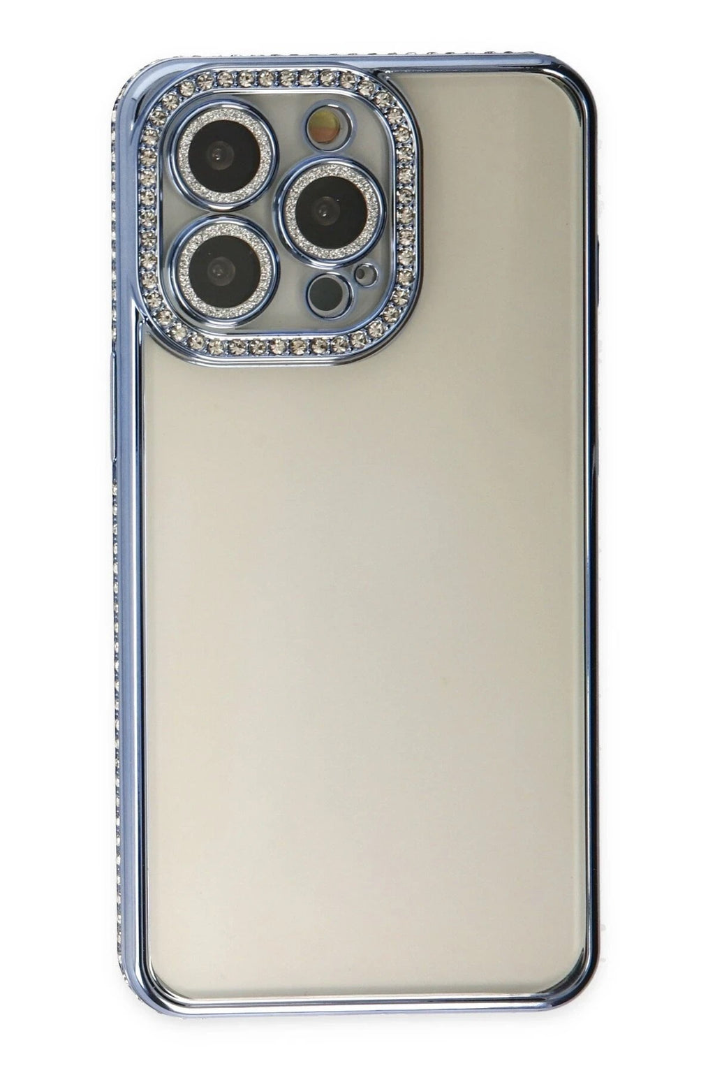 Mey İthalat® iPhone 14 Pro Kılıf Joke Taşlı Silikon - Mavi