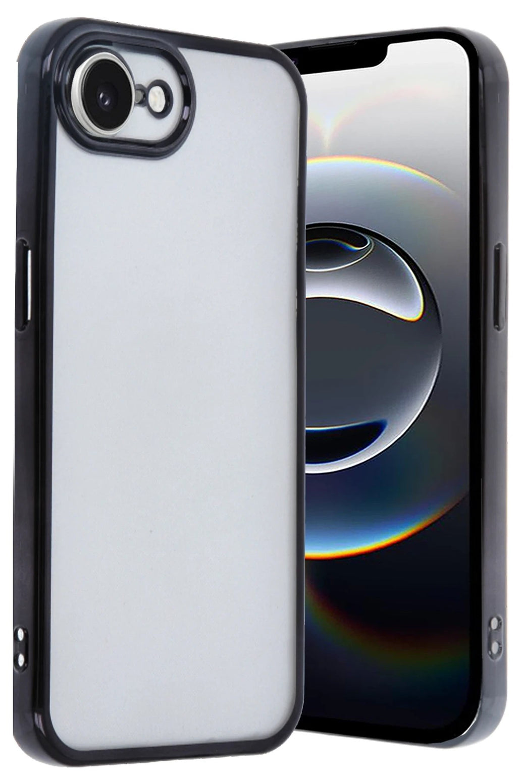 Mey İthalat® iPhone 16E Kılıf Lensli Silikon - Siyah