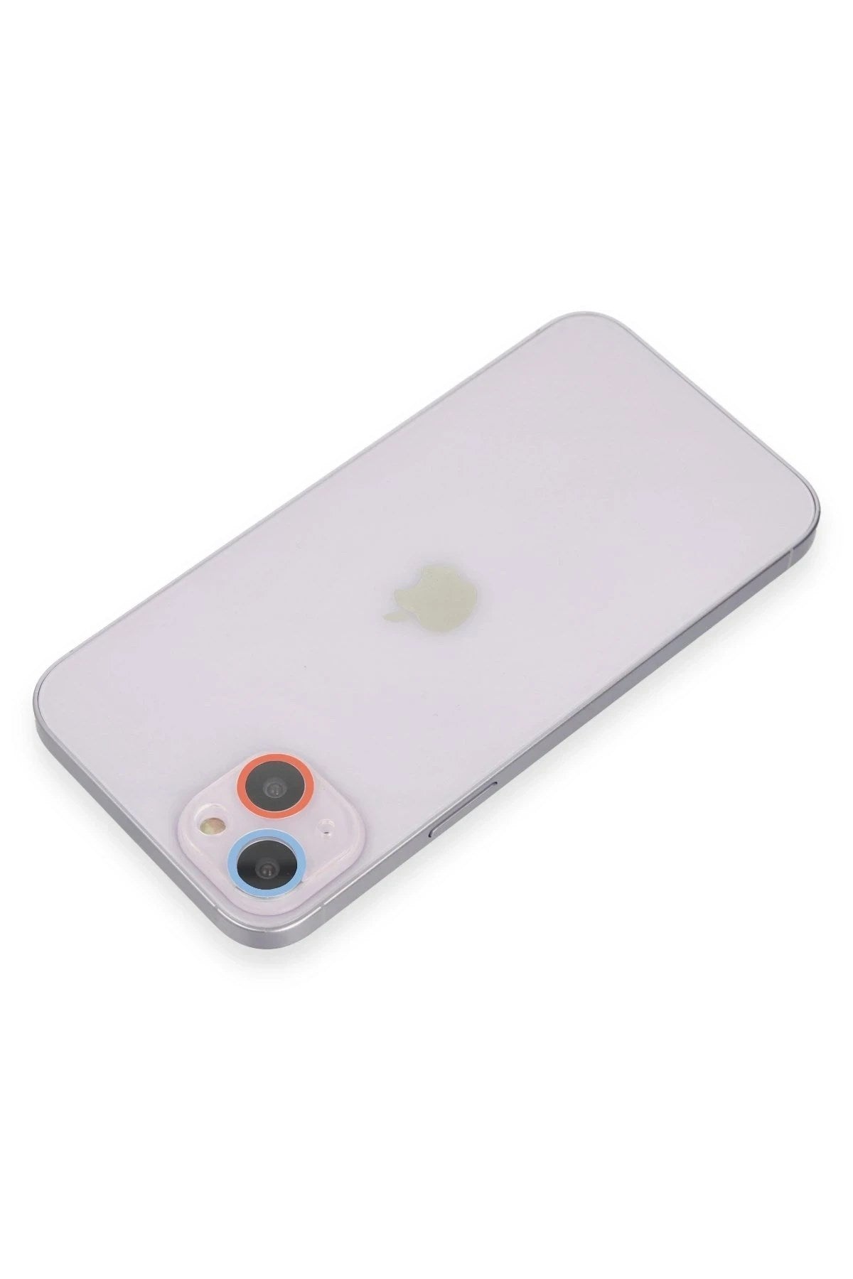 Mey İthalat® iPhone 13 Mini Renkli Kamera Lens Koruma Cam - Pembe-Mavi