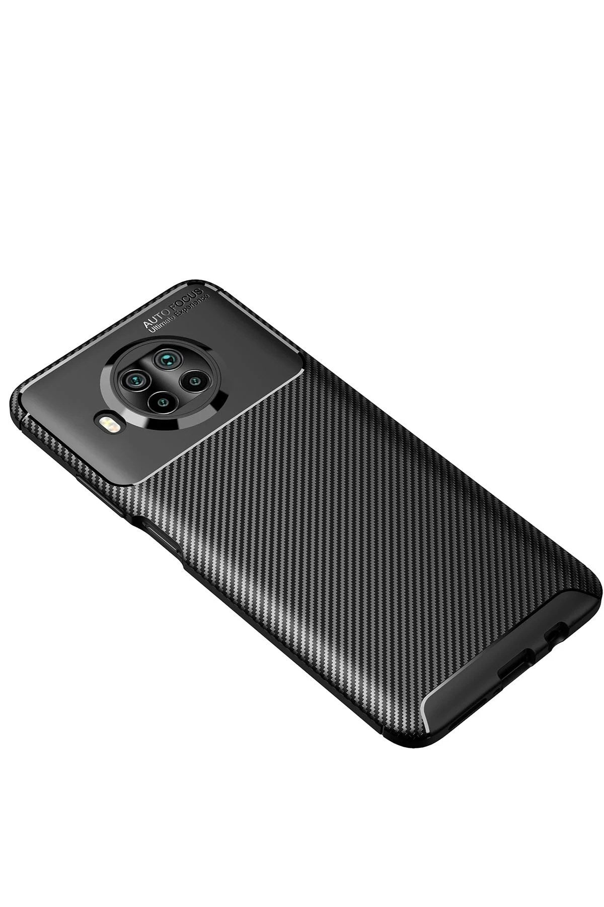 Mey İthalat® Mi 10T Lite Kılıf Auto Focus Karbon Kapak - Siyah