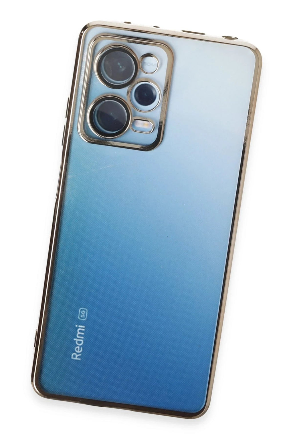 Mey İthalat® Redmi Note 12 Pro 5G Kılıf Lensli Silikon - Gold