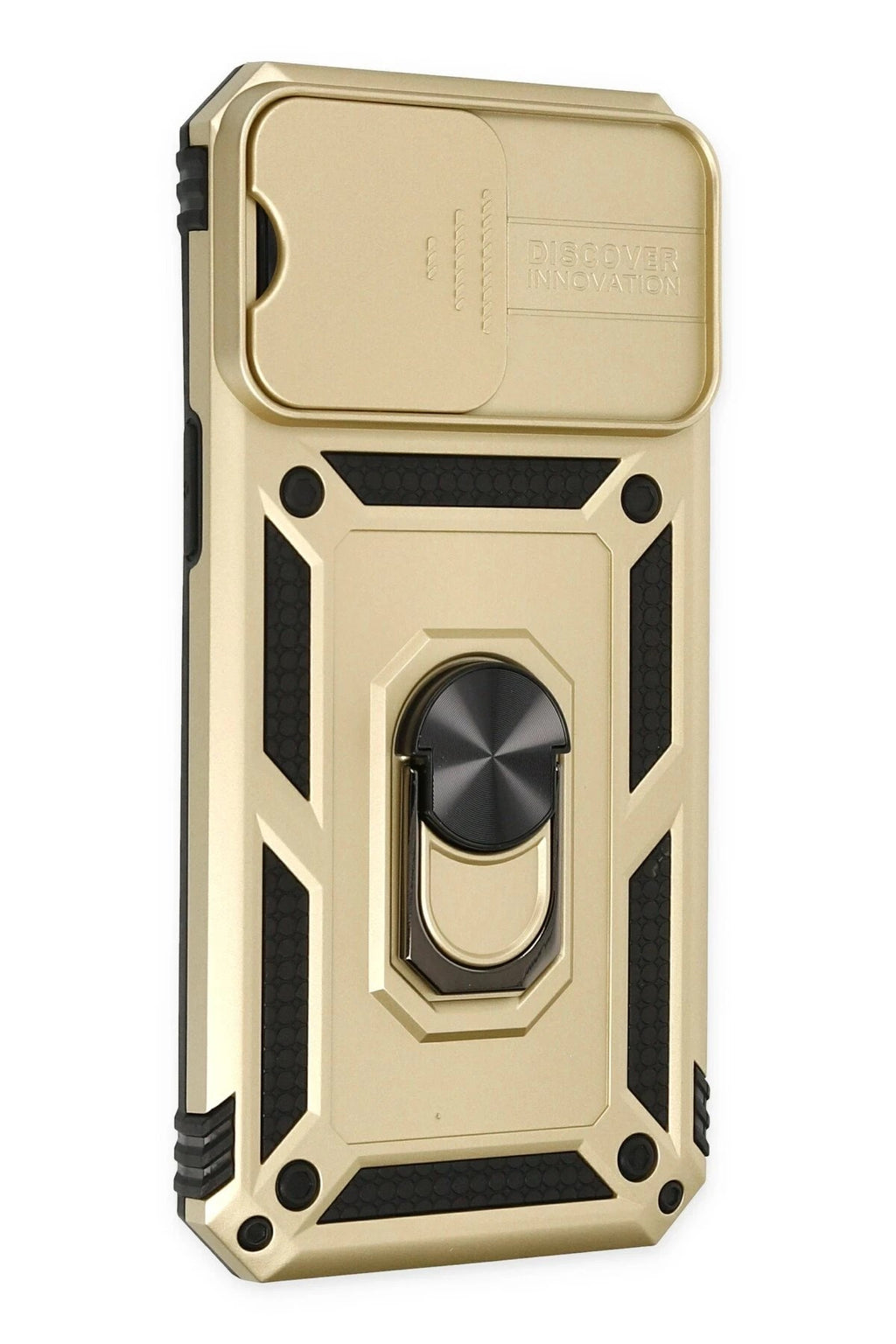 Mey İthalat® iPhone 14 Pro Kılıf Pars Lens Yüzüklü Silikon - Gold