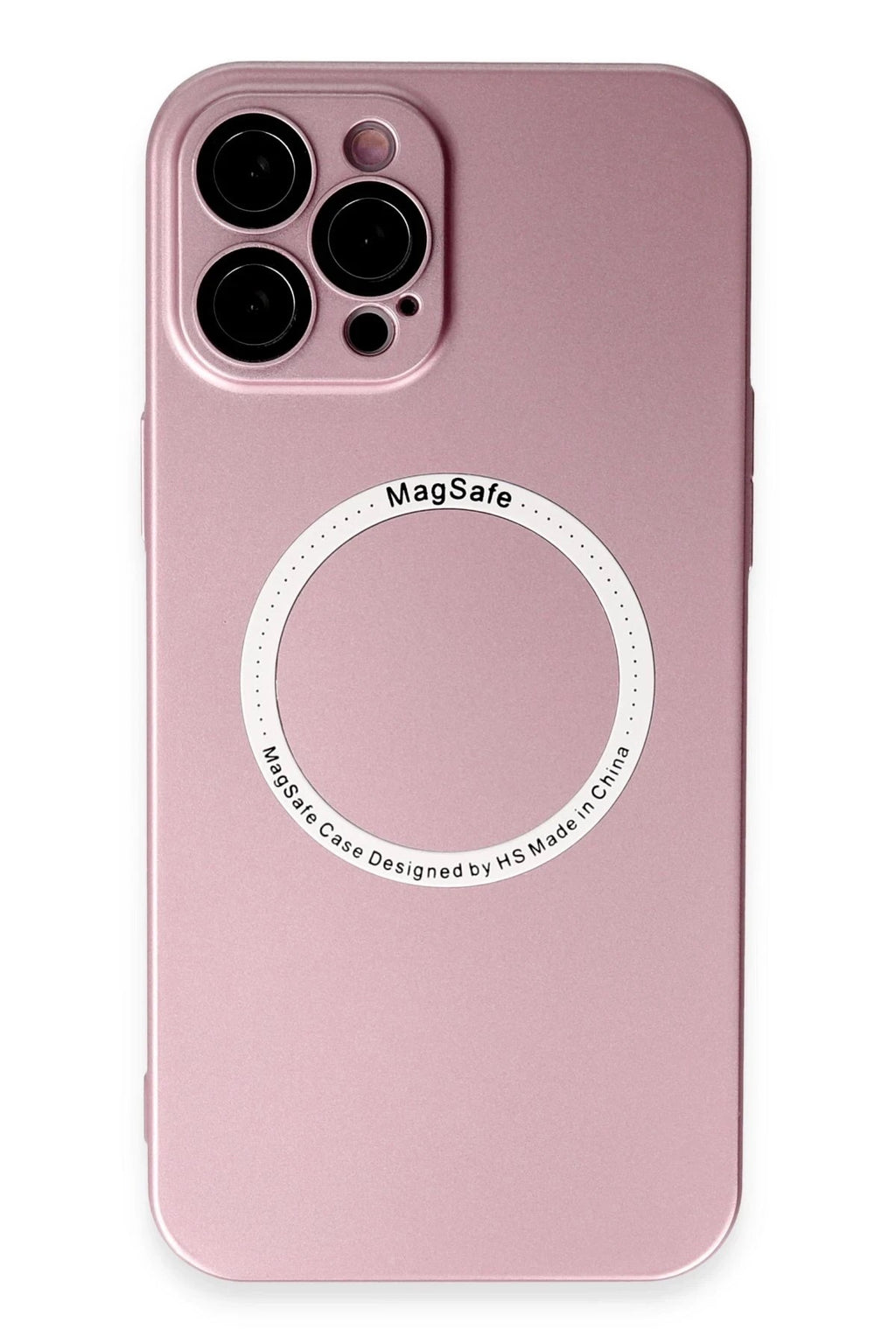 Mey İthalat® iPhone 12 Pro Kılıf Jack Magneticsafe Lens Silikon - Rose Gold