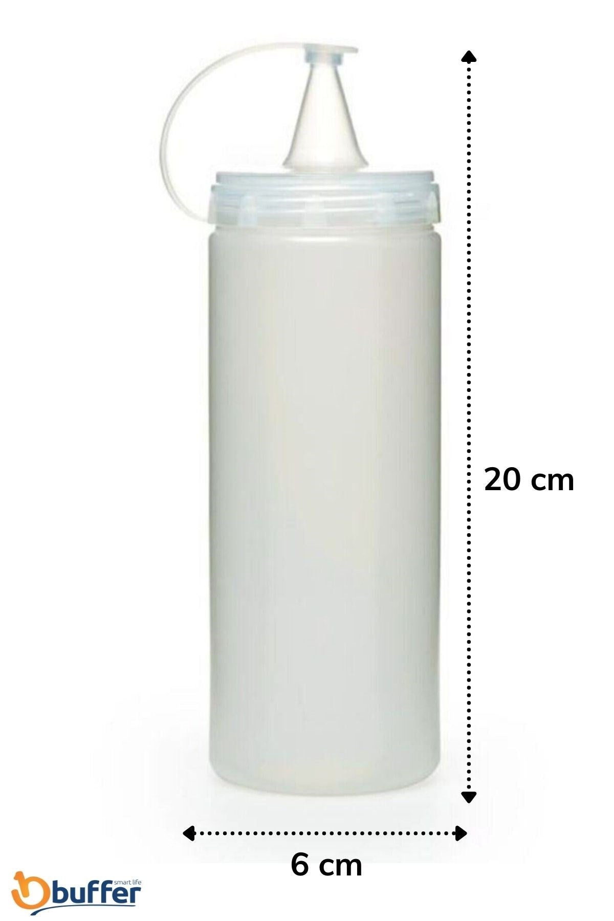 Şeffaf Kapaklı Sızdırmaz Yağlık Sosluk Şişesi Plastik Yağdanlık 400 ml AP-9028