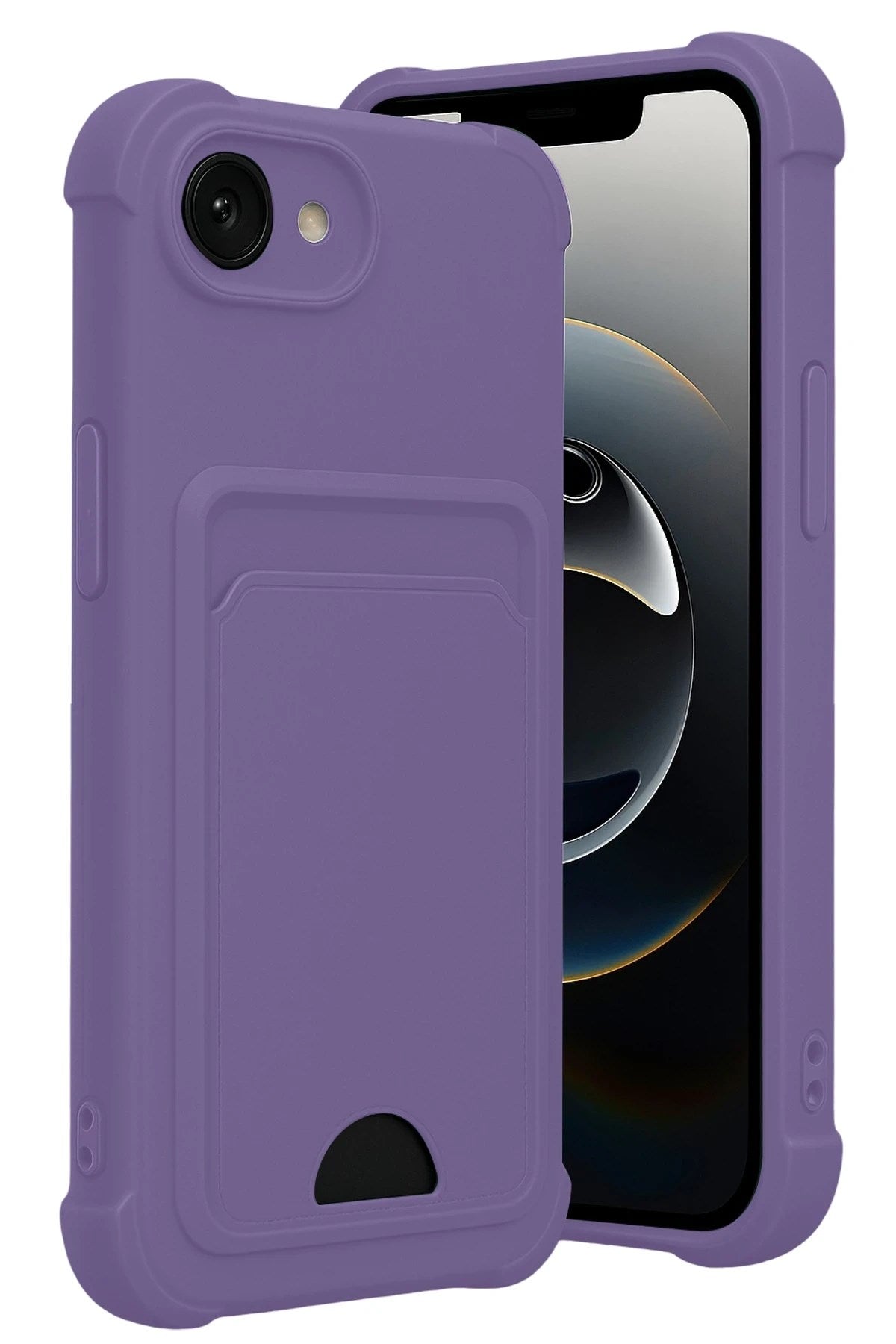 Mey İthalat® iPhone 16E Kelvin Kartvizitli Silikon - Lila