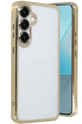 Mey İthalat® Samsung Galaxy S25 Plus Kılıf Lensli Silikon - Gold