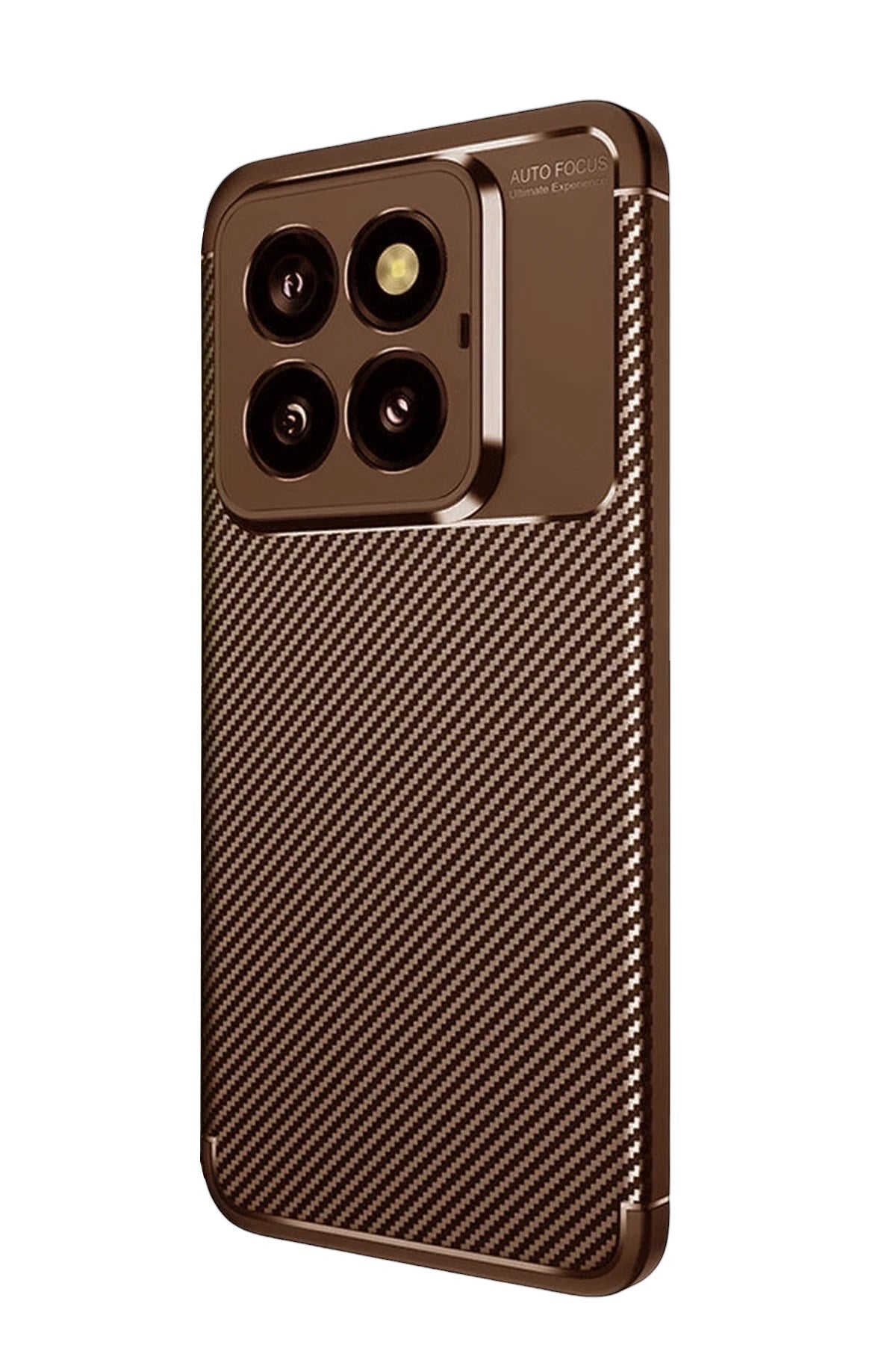 Mey İthalat® Mi 14T Pro Kılıf Auto Focus Karbon Kapak - Kahverengi
