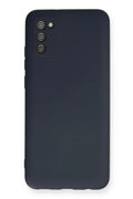 Mey İthalat® Samsung Galaxy A02S Kılıf Nano içi Kadife Silikon - Lacivert