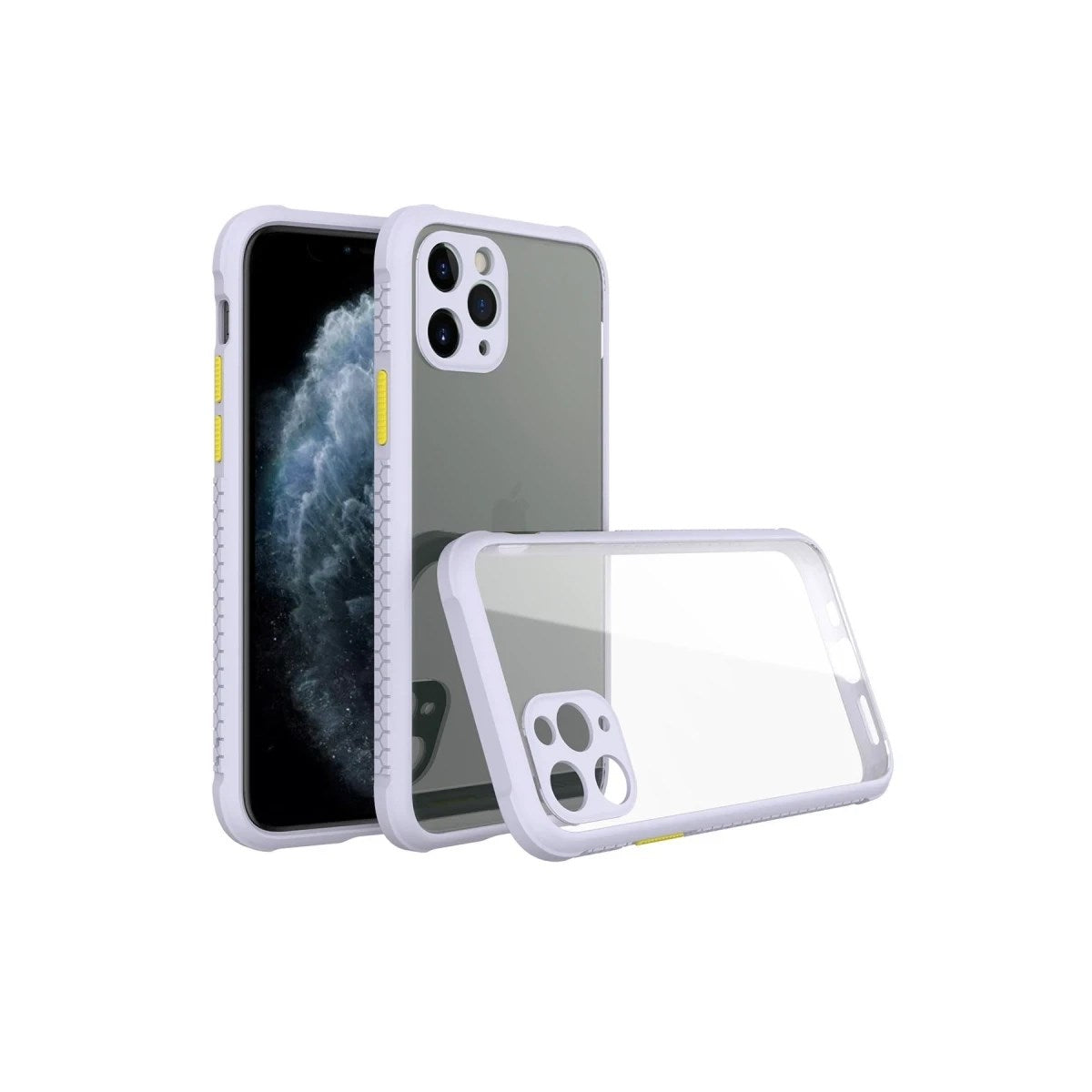 Mey İthalat® iPhone 11 Pro Kılıf Miami Şeffaf Silikon - Lila