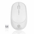 Beyaz Renkli Ergonomik Sessiz Kablosuz Mouse – USB Alıcılı, Ofis ve Oyun İçin Konforlu Bilgisayar Faresi MS6310