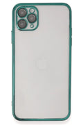 Mey İthalat® iPhone 11 Pro Max Kılıf Lensli Silikon - Yeşil