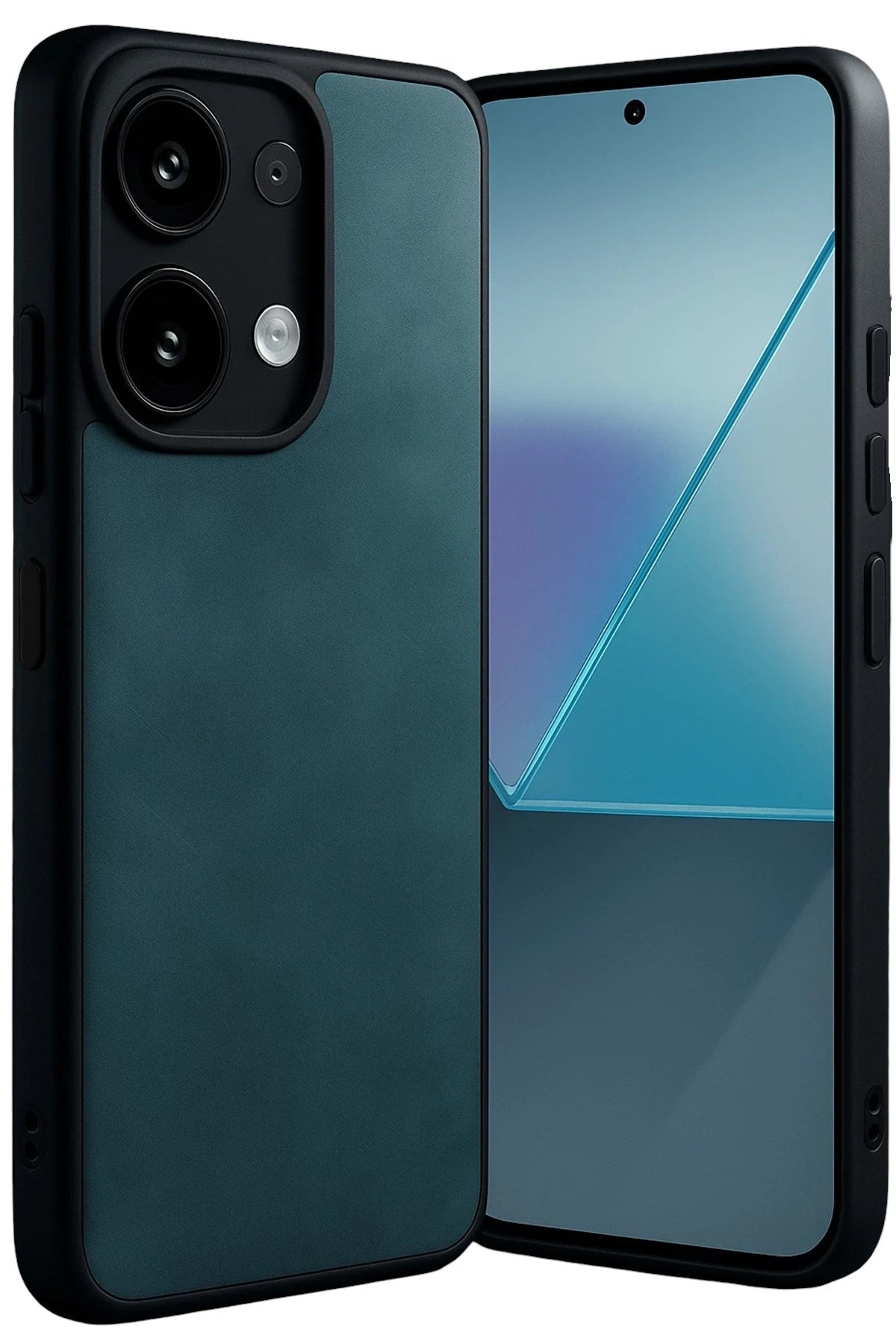 Mey İthalat® Redmi Note 13 Pro 4G Kılıf Aras Deri Kapak - Koyu Yeşil