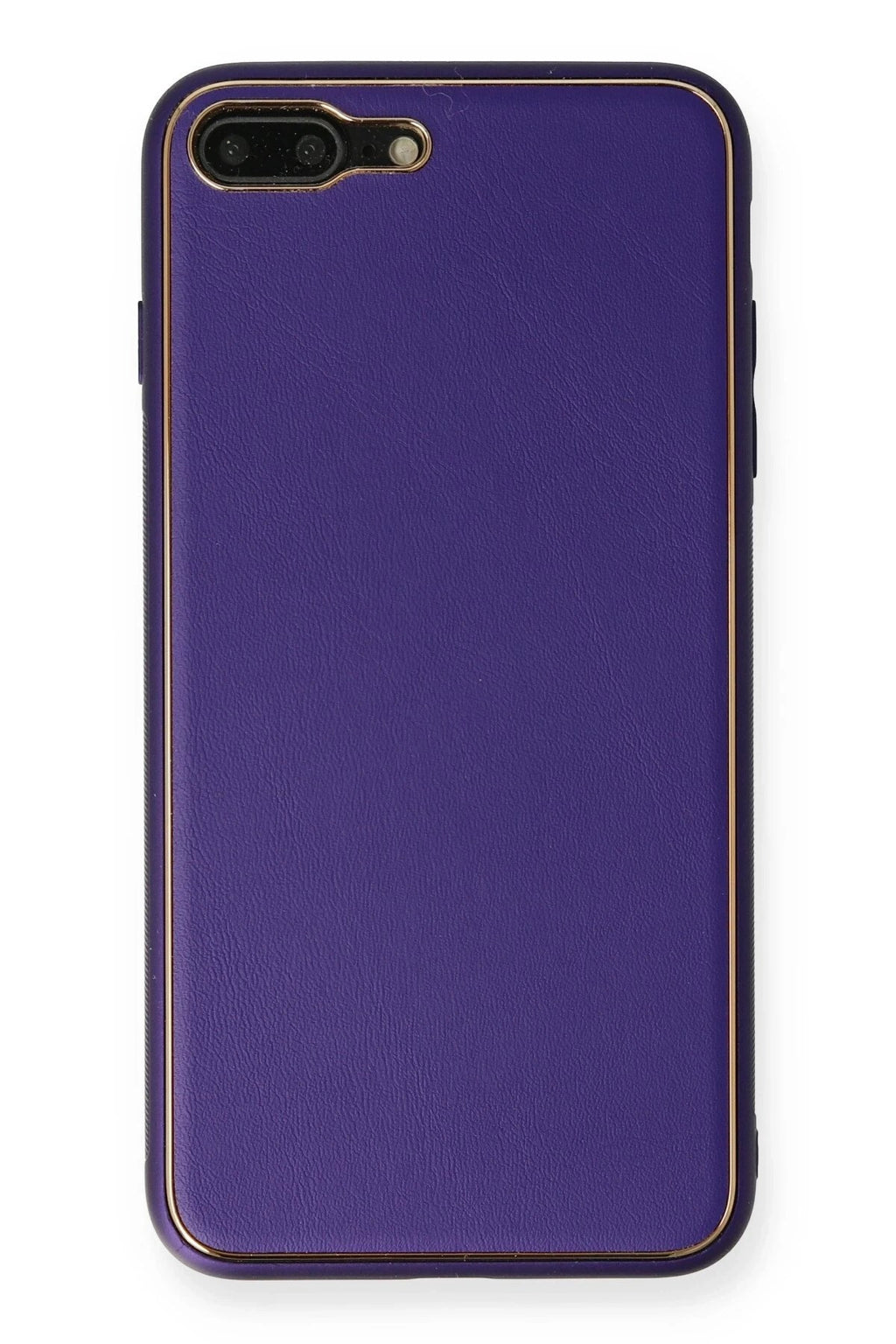 Mey İthalat® iPhone 7 Plus Kılıf Coco Deri Silikon Kapak - Mor