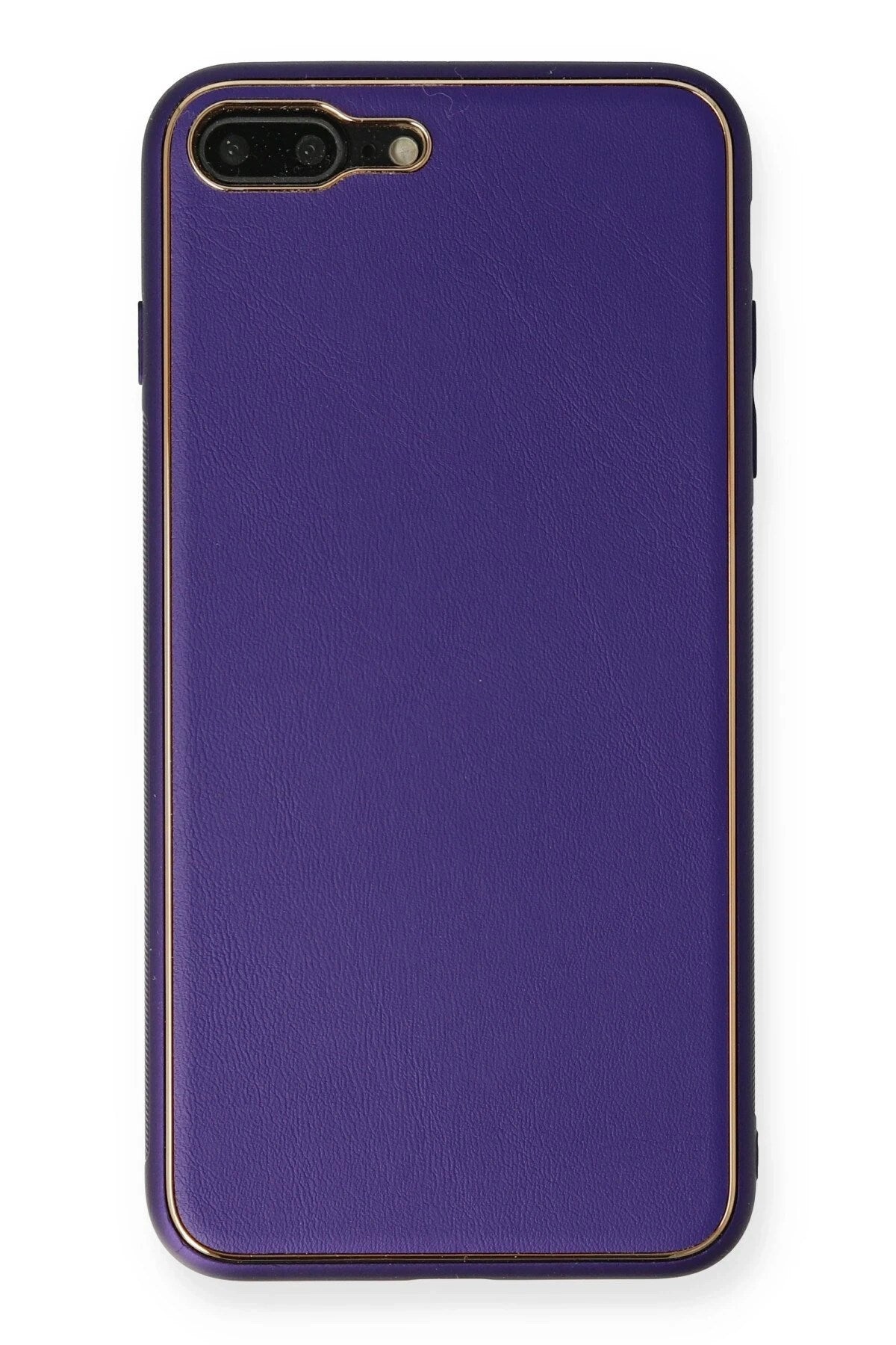 Mey İthalat® iPhone 7 Plus Kılıf Coco Deri Silikon Kapak - Mor