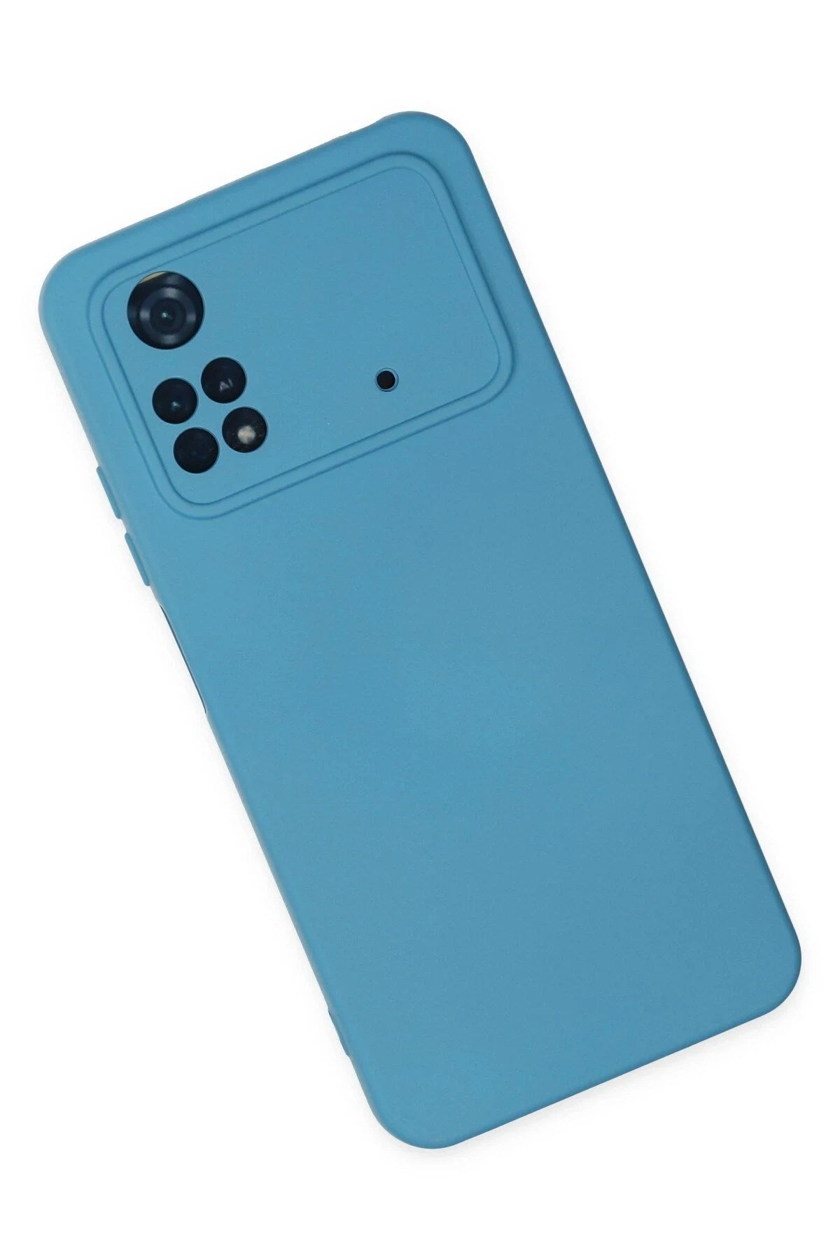 Mey İthalat® Poco M4 Pro 4G Kılıf Nano içi Kadife Silikon - Mavi