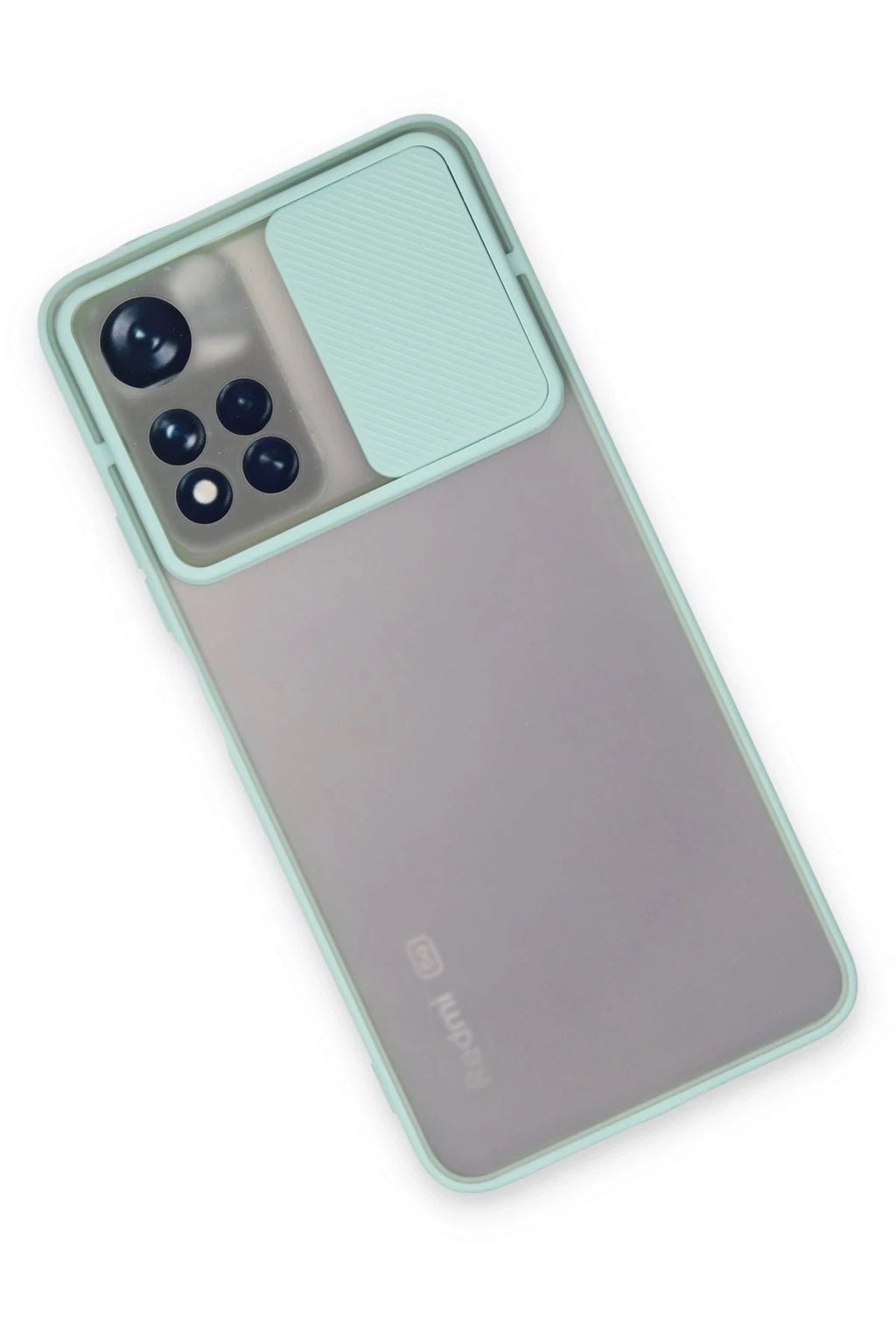 Mey İthalat® Redmi Note 11T Kılıf Palm Buzlu Kamera Sürgülü Silikon - Turkuaz