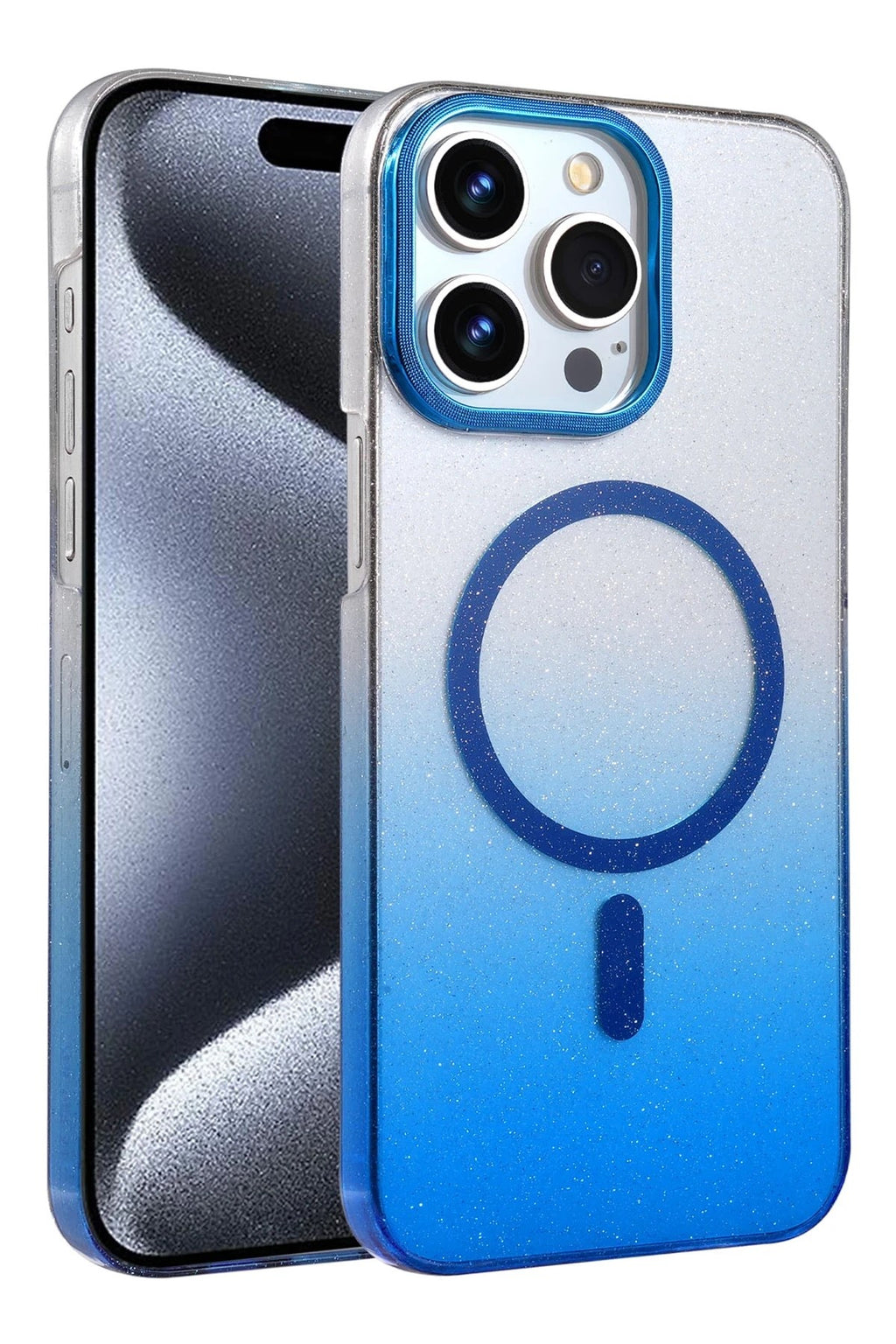 Mey İthalat® iPhone 14 Pro Max Glossy Magsafe Kapak - Mavi